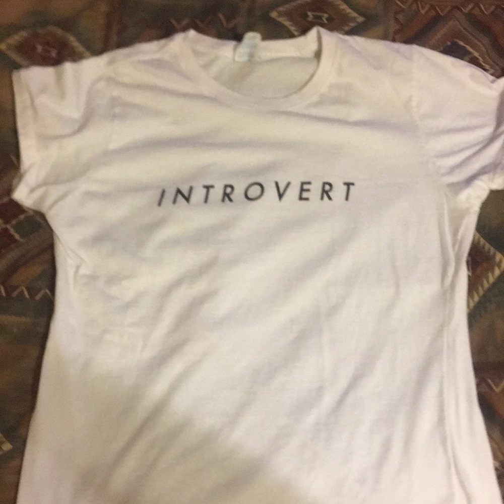 Liza Koshy Introvert white T-Shirt